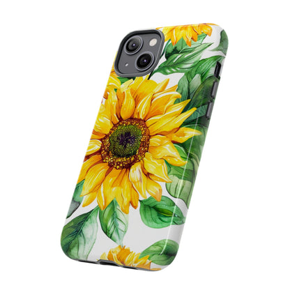 Sunflower Tough Phone Case — Bright Floral Protective Cover