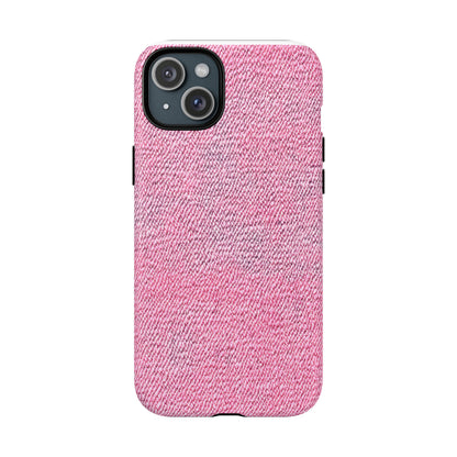 Pink Textured Tough Magnetic Phone Case — Durable Magnetic Snap-On iPhone Cover