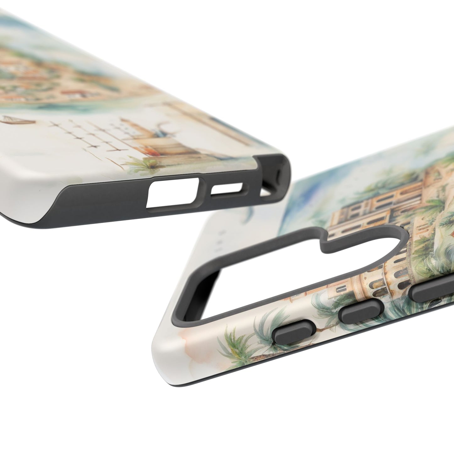 Hard Phone Case — Watercolor Fantasy Map Castle Design
