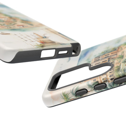 Hard Phone Case — Watercolor Fantasy Map Castle Design