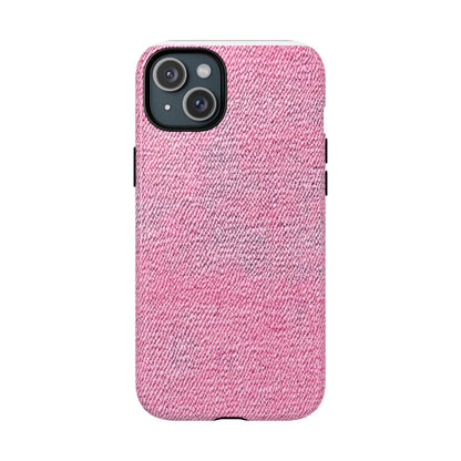 Pink Textured Tough Magnetic Phone Case — Durable Magnetic Snap-On iPhone Cover