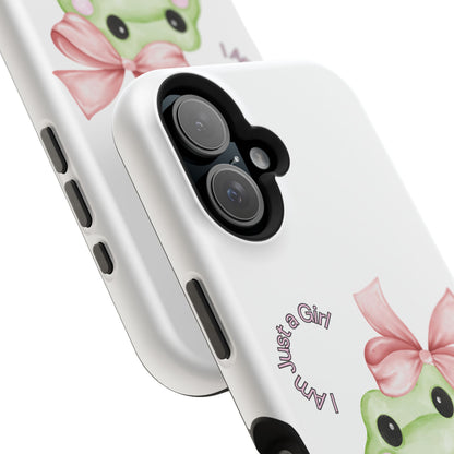 Cute Frog Phone Case, Impact-Resistant Phone Cover, Gift for Her, Fun Girl Accessories, Colorful Tech Protection