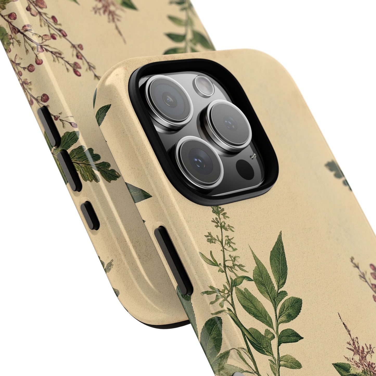 Floral Vintage Tough Case – Botanical Protective Phone Cover,Plants Lovers