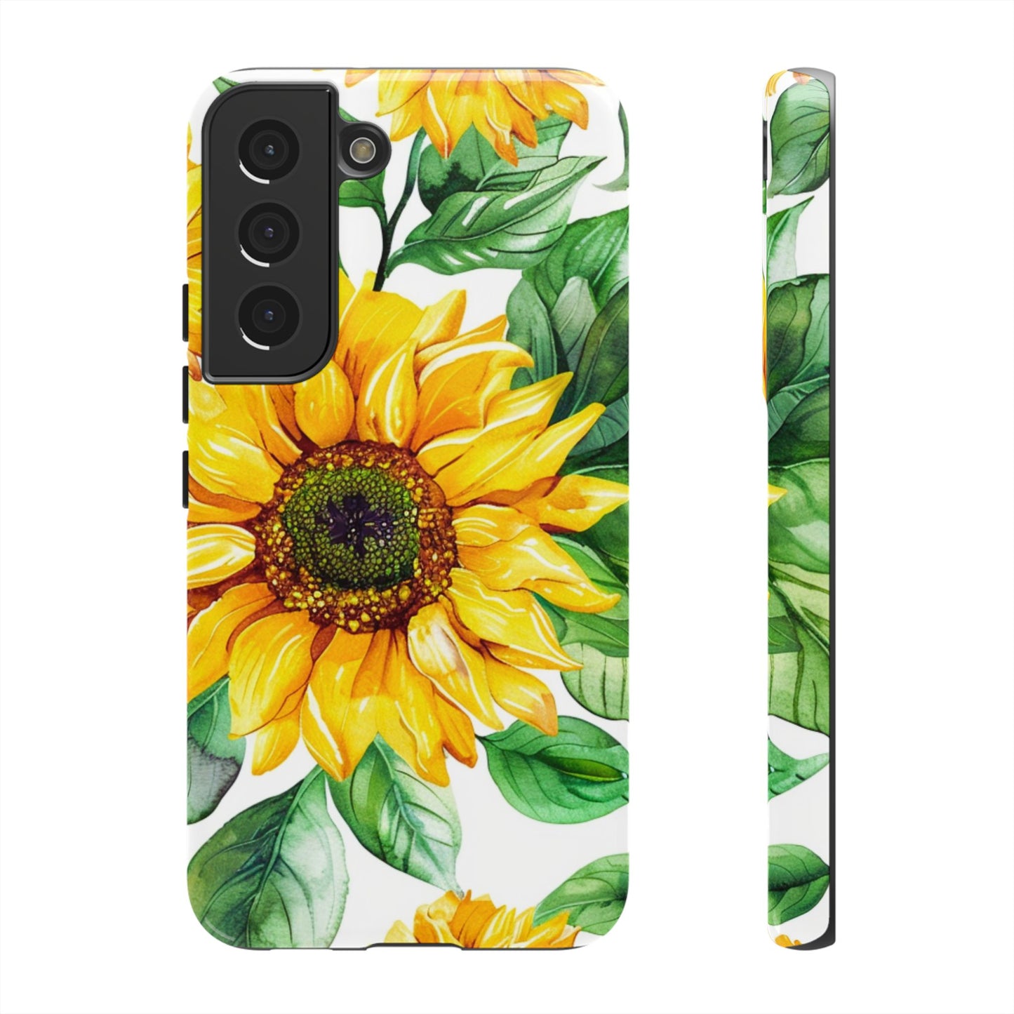 Sunflower Tough Phone Case — Bright Floral Protective Cover