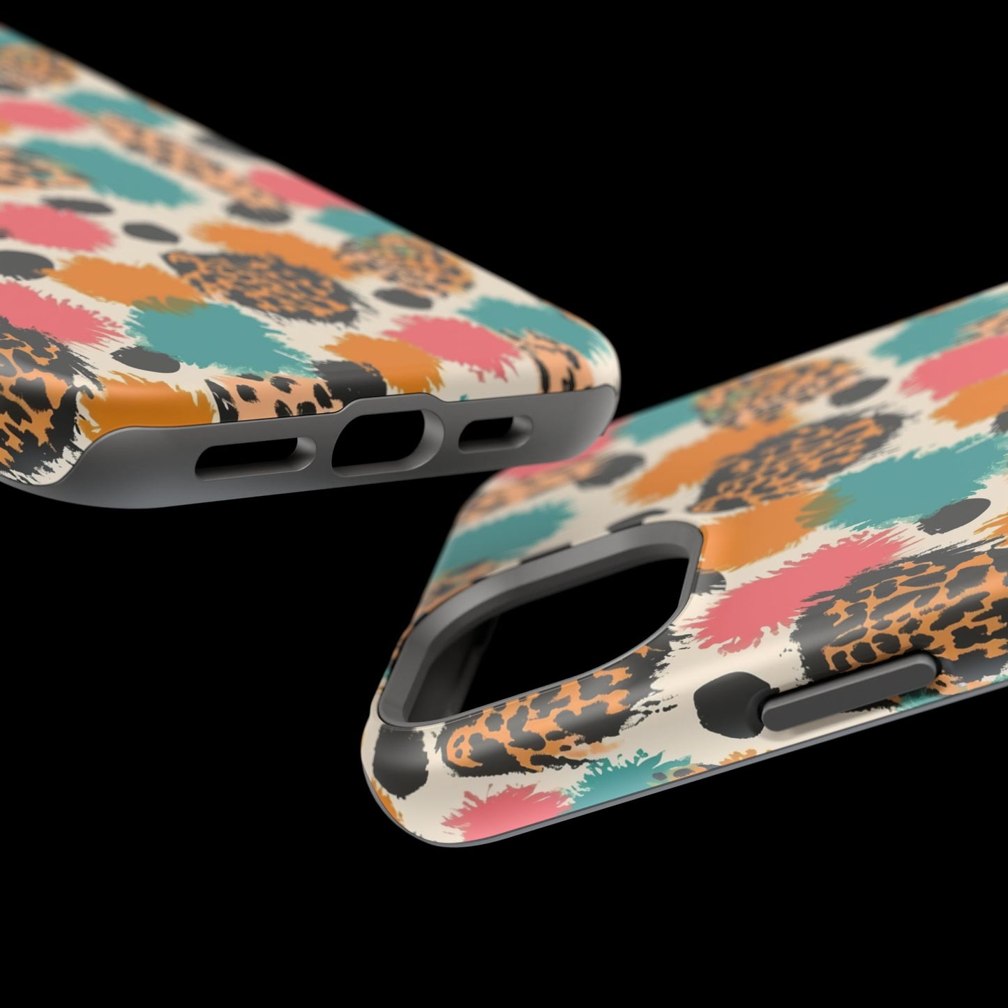 Leopard Splash Magnetic Impact Phone Case — Colorful Abstract Animal Print