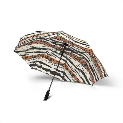 Foldable Umbrella — Animal Print Travel Compact Umbrella ,Africa Pattern .
