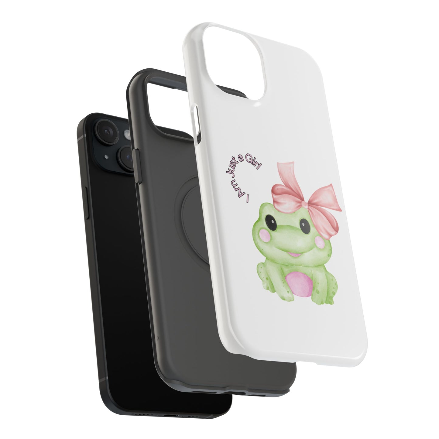Cute Frog Phone Case, Impact-Resistant Phone Cover, Gift for Her, Fun Girl Accessories, Colorful Tech Protection