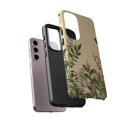 Floral Vintage Tough Case – Botanical Protective Phone Cover,Plants Lovers