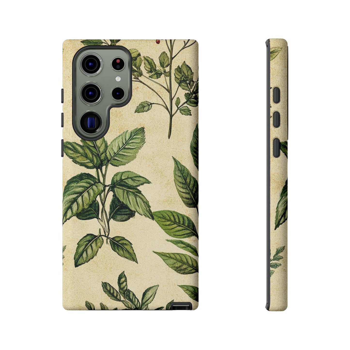 Botanical Leaves Tough Phone Case — Vintage Green Plant Print