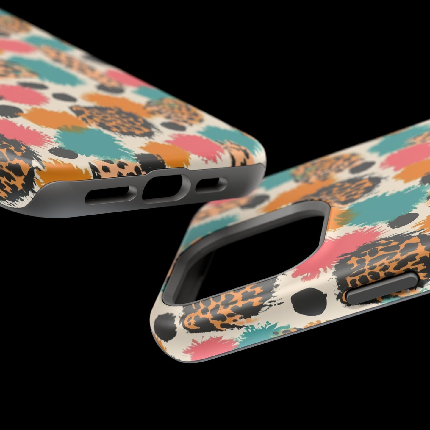 Leopard Splash Magnetic Impact Phone Case — Colorful Abstract Animal Print