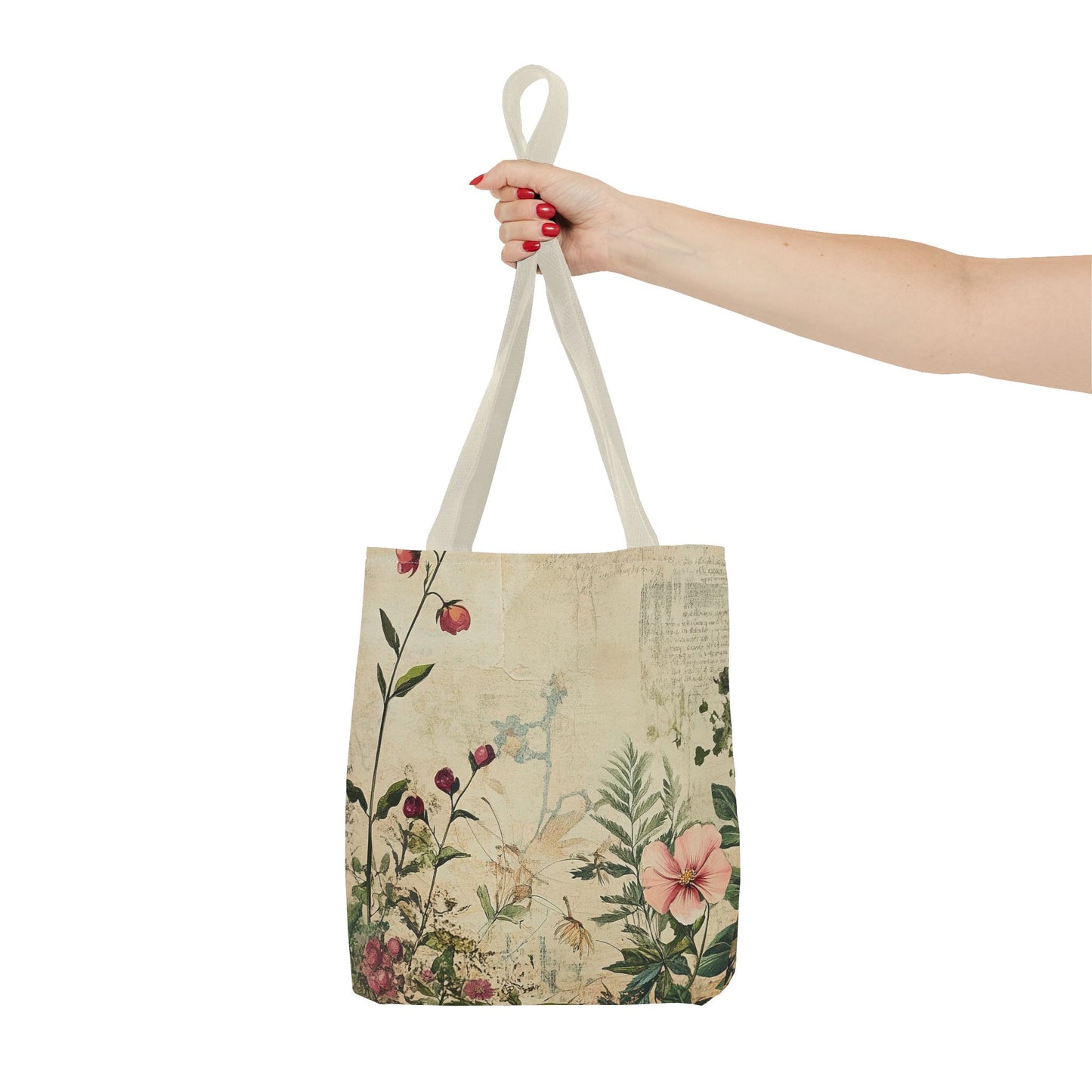 Vintage Floral Tote Bag — Botanical Garden Print AOP