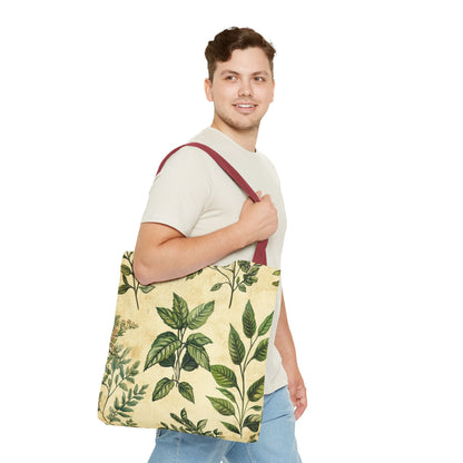 Vintage Floral Tote Bag — Botanical Garden Print AOP