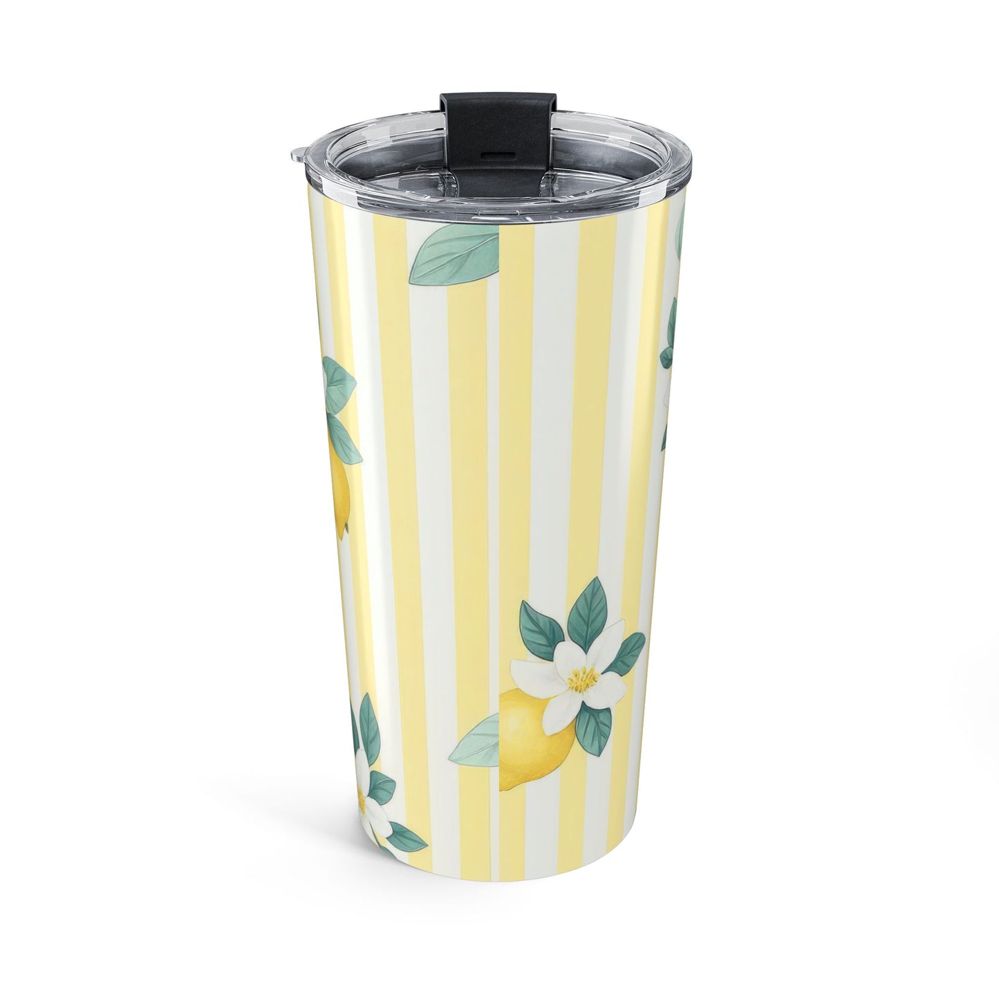 Lemon Floral Tumbler 20oz | Summer Drinkware | Gift for Her | Travel Mug | Lemonade Party | Bright Kitchen Decor | Eco-Friendly