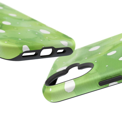 Green Watercolor Polka Dot Magnetic Impact Phone Case