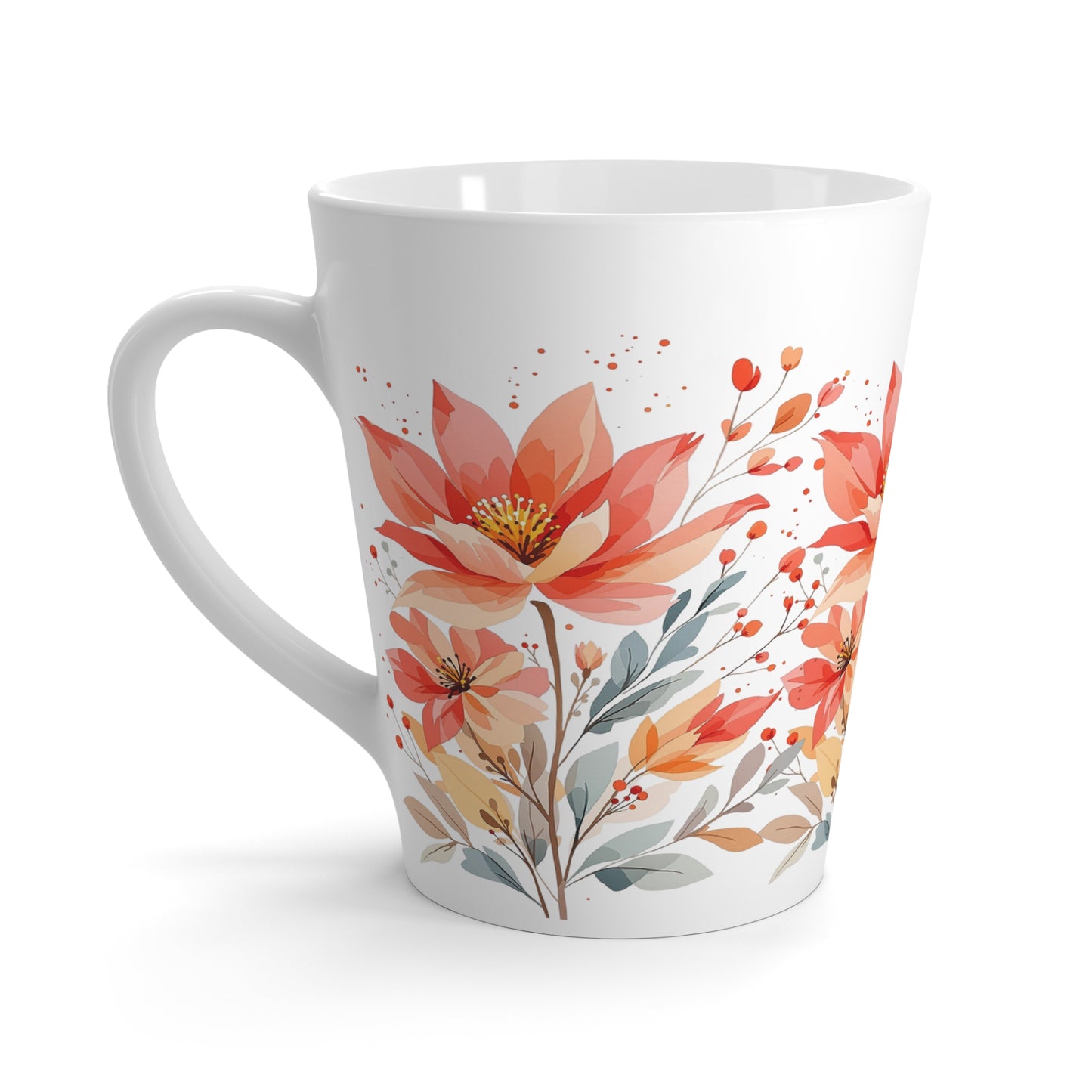 Latte Mug,Floral Pattern ,A perfect Gif For Her.