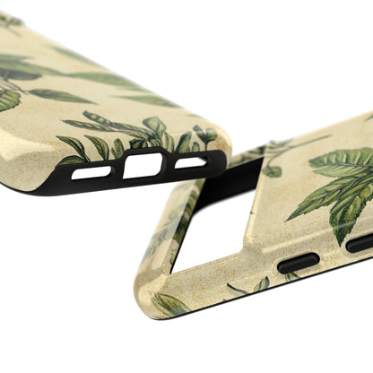 Botanical Leaves Tough Phone Case — Vintage Green Plant Print