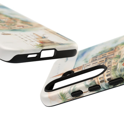 Hard Phone Case — Watercolor Fantasy Map Castle Design