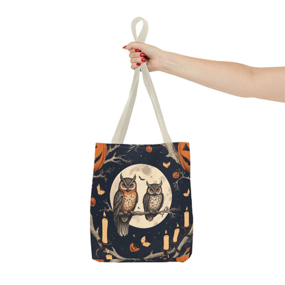 Halloween Owl Tote Bag | Spooky Owl Carryall for Fall | Perfect for Trick-or-Treating, Autumn Outings, Everyday Use, Gifts