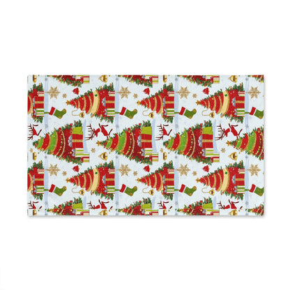 Christmas Hand Towel, Festive Holiday Kitchen Decor, Cute Holiday Gift, Merry Christmas Towel, Seasonal Dish Towel
