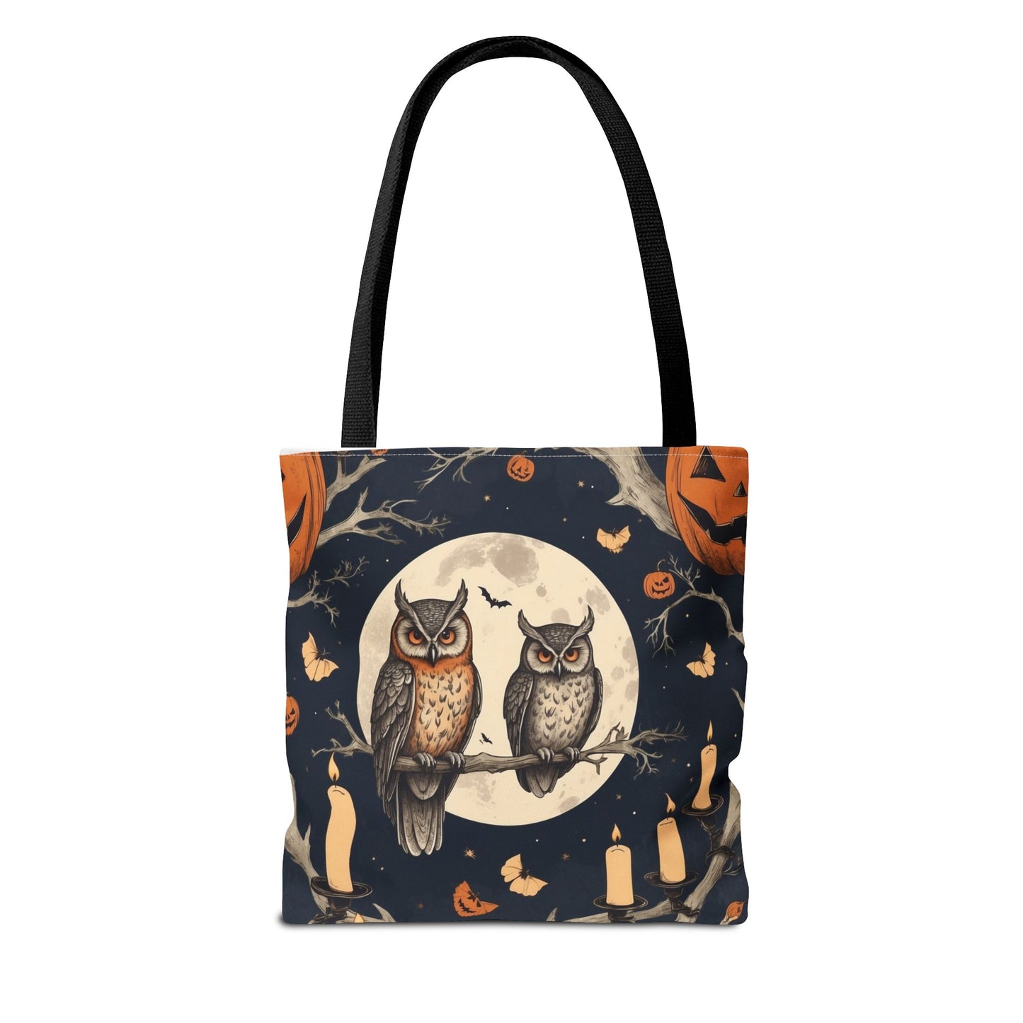 Halloween Owl Tote Bag | Spooky Owl Carryall for Fall | Perfect for Trick-or-Treating, Autumn Outings, Everyday Use, Gifts