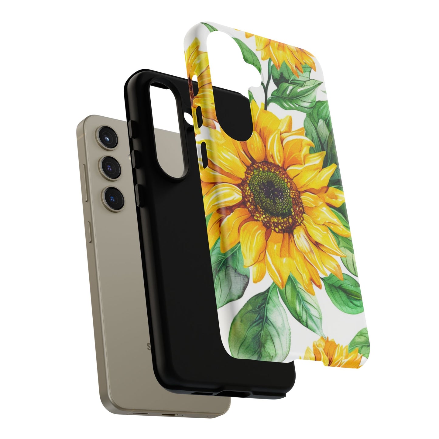 Sunflower Tough Phone Case — Bright Floral Protective Cover