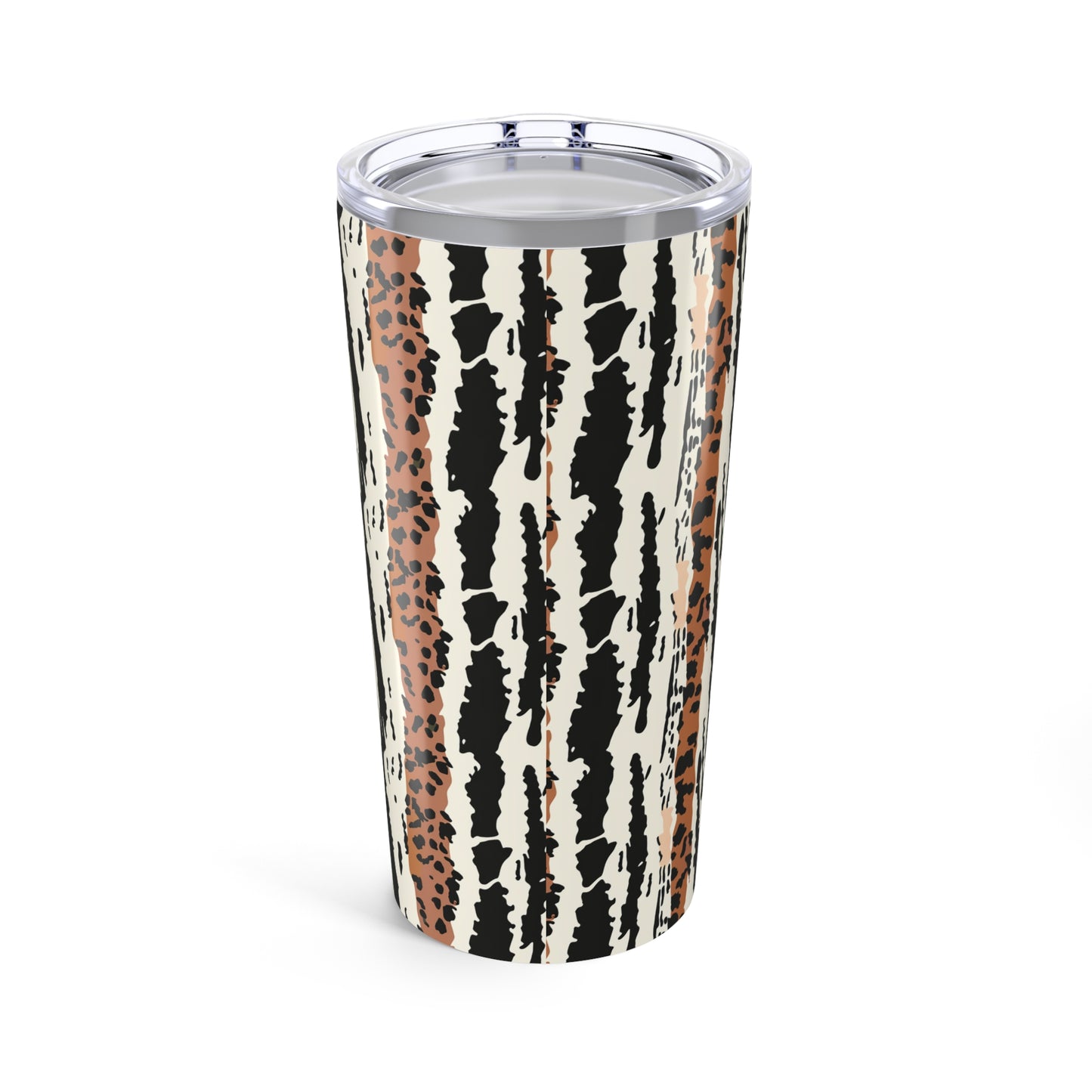 20oz Leopard Stripe Tumbler — Insulated Animal Print Travel Cup