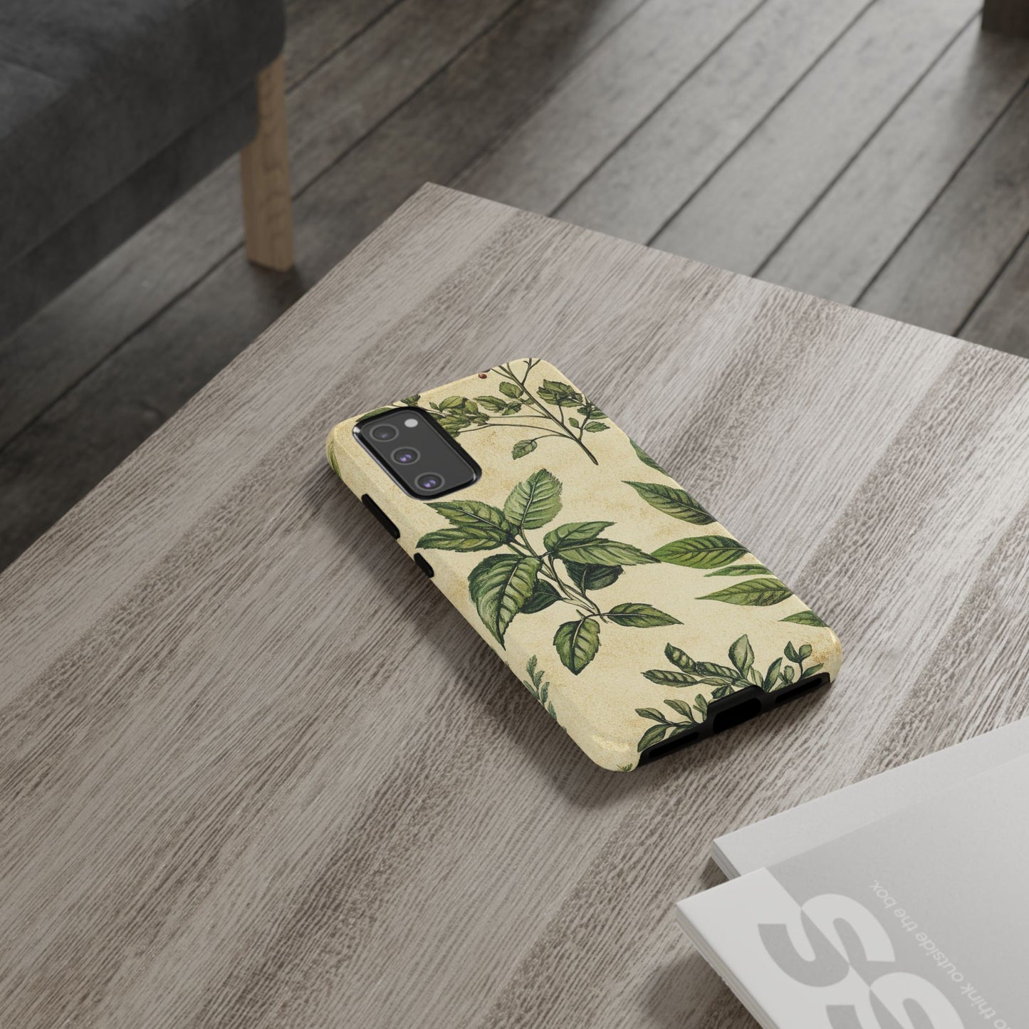 Botanical Leaves Tough Phone Case — Vintage Green Plant Print