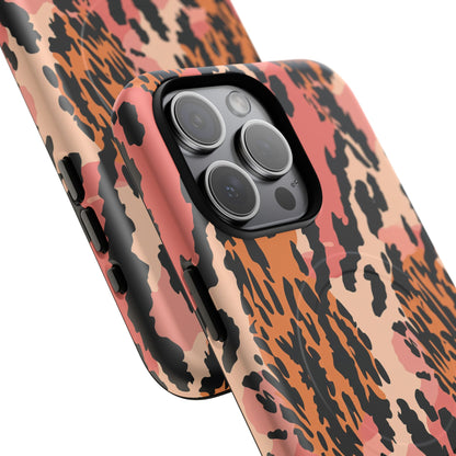 Leopard Print Tough Magnetic Phone Case — Slim Protective iPhone Cover