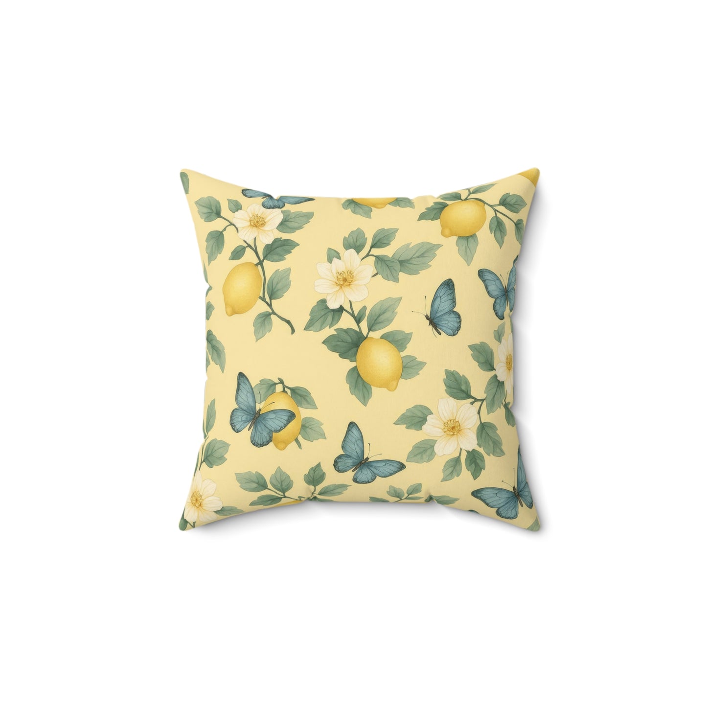 Lemon Blossom Decorative Pillow - Bright and Cheerful Accent Cushion for Home, Garden, or Summer Celebration
