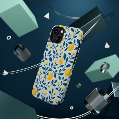Phone Case — Lemon Branch Magnetic Impact-Resistant Case IPhone Case For Girl,Summer Vibes.