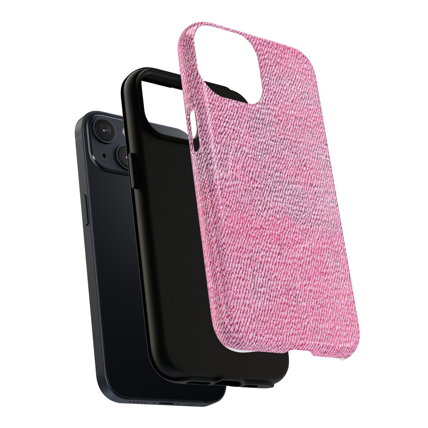 Pink Textured Tough Magnetic Phone Case — Durable Magnetic Snap-On iPhone Cover