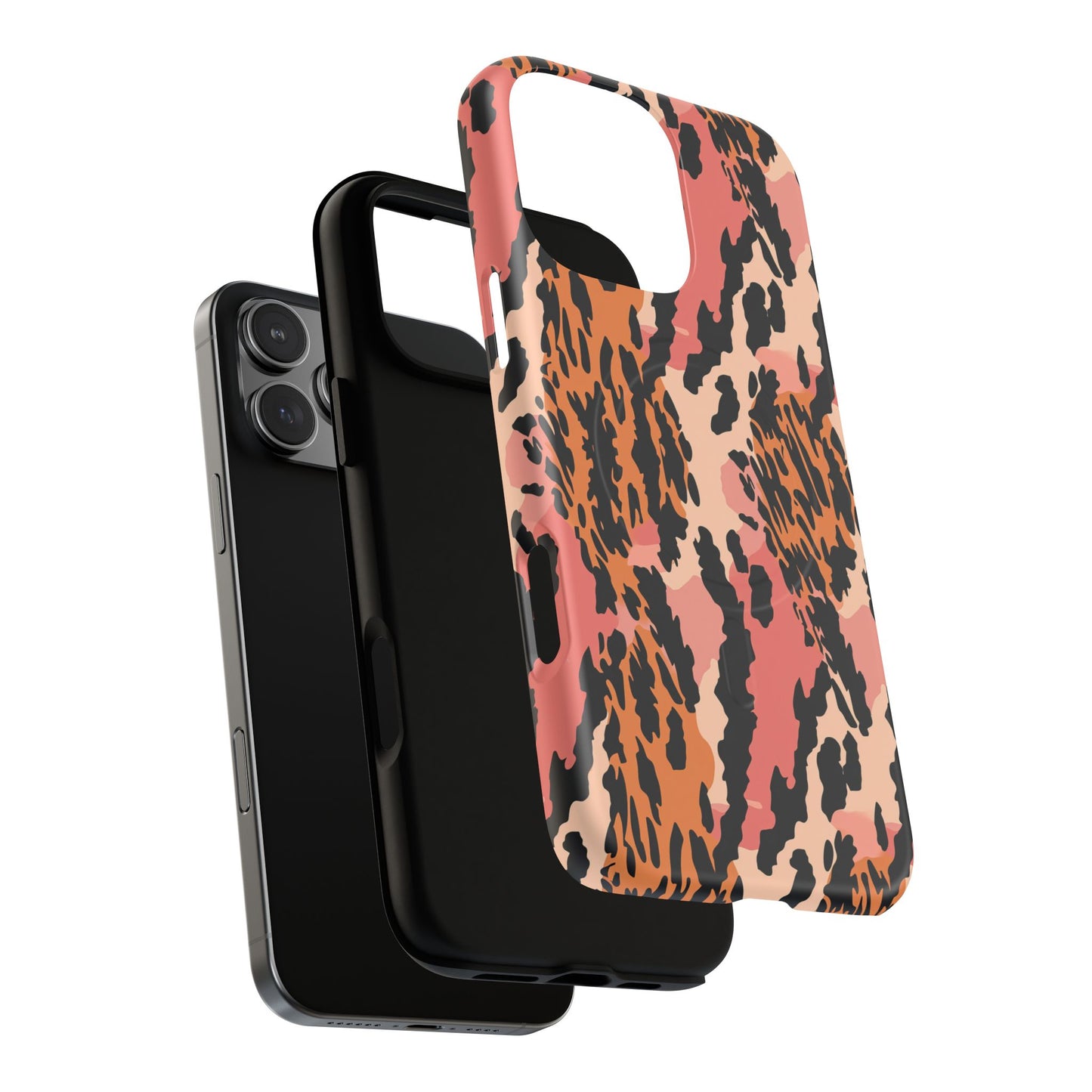 Leopard Print Tough Magnetic Phone Case — Slim Protective iPhone Cover