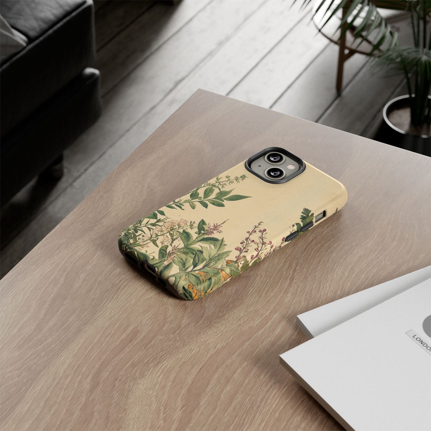 Floral Vintage Tough Case – Botanical Protective Phone Cover,Plants Lovers