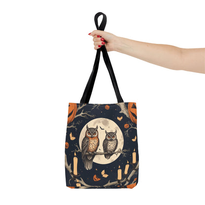 Halloween Owl Tote Bag | Spooky Owl Carryall for Fall | Perfect for Trick-or-Treating, Autumn Outings, Everyday Use, Gifts