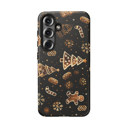 Christmas Cookie Phone Case,Black And Gold ,Case Holidays Case
