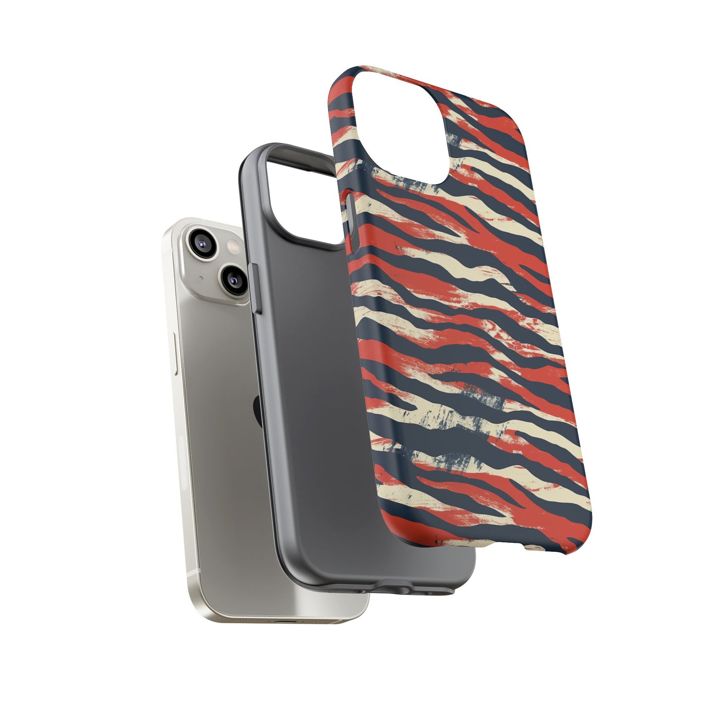 Patriotic Red White Blue Zebra Phone Case,Africa Pattern