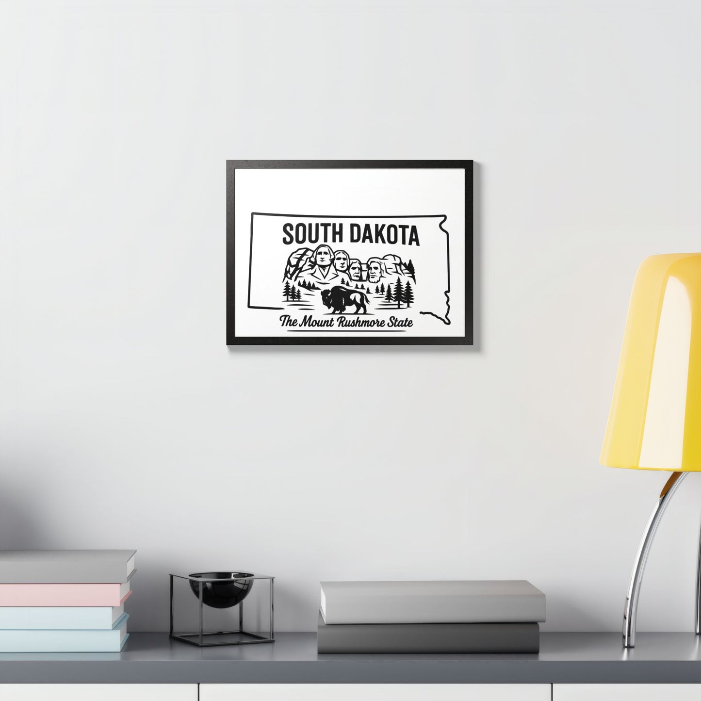 South Dakota State Framed Poster — The Evergreen State Vintage Map Print,Perfect Gift For Her,For Him.