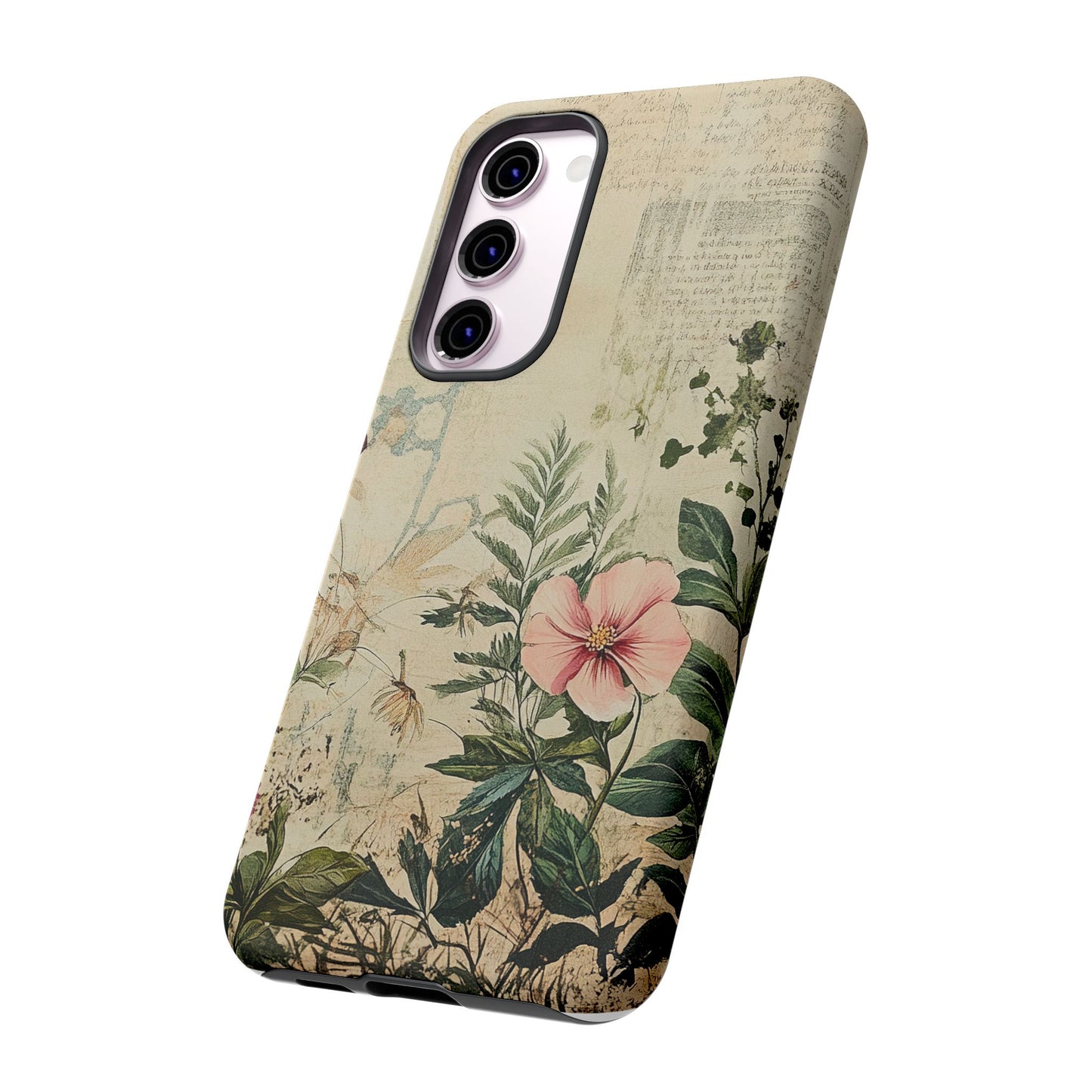 Floral Vintage Tough Case – Botanical Protective Phone Cover,Plants Lovers