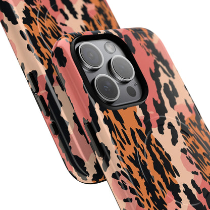 Leopard Print Tough Magnetic Phone Case — Slim Protective iPhone Cover
