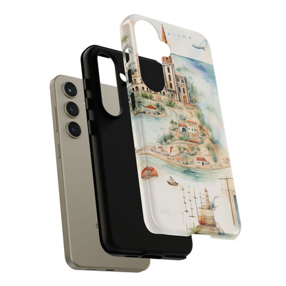 Hard Phone Case — Watercolor Fantasy Map Castle Design