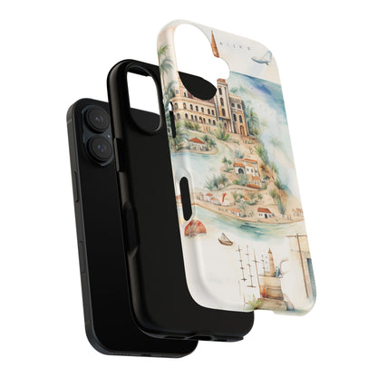 Hard Phone Case — Watercolor Fantasy Map Castle Design