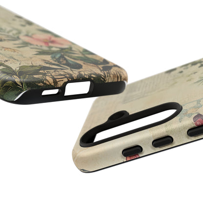 Floral Vintage Tough Case – Botanical Protective Phone Cover,Plants Lovers