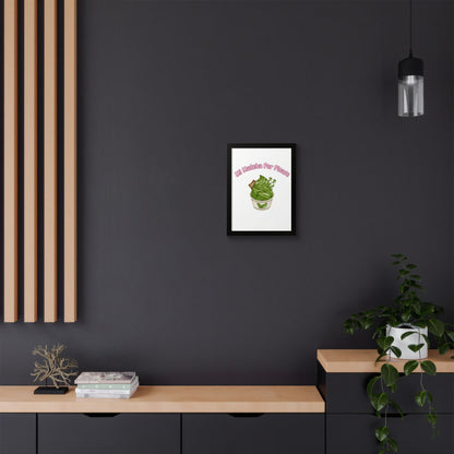 Cute Matcha Green Tea Framed Poster, Whimsical Kitchen Decor, Gift for Tea Lovers, Playful Wall Art, Coffee Shop Vibe