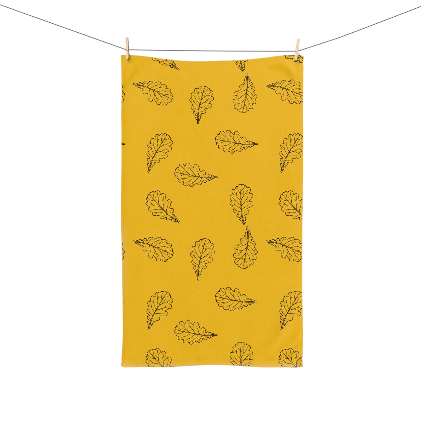 Yellow hand towell with leaf design-Soft,absorbente and stylish Hand Towel,yellow hand towel with leaf design perfecto for kitchen bathroomn, perfect give for house