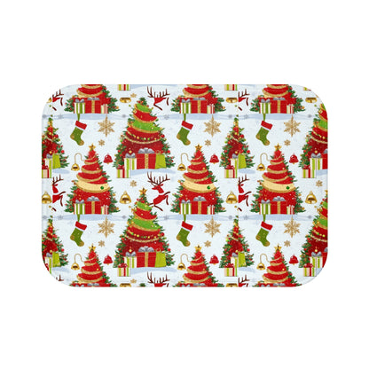 Festive Christmas Bath Mat - Holiday Decor, Home Upgrade, Merry Vibes, Gift for Her, Winter Wonderland