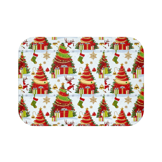 Festive Christmas Bath Mat - Holiday Decor, Home Upgrade, Merry Vibes, Gift for Her, Winter Wonderland