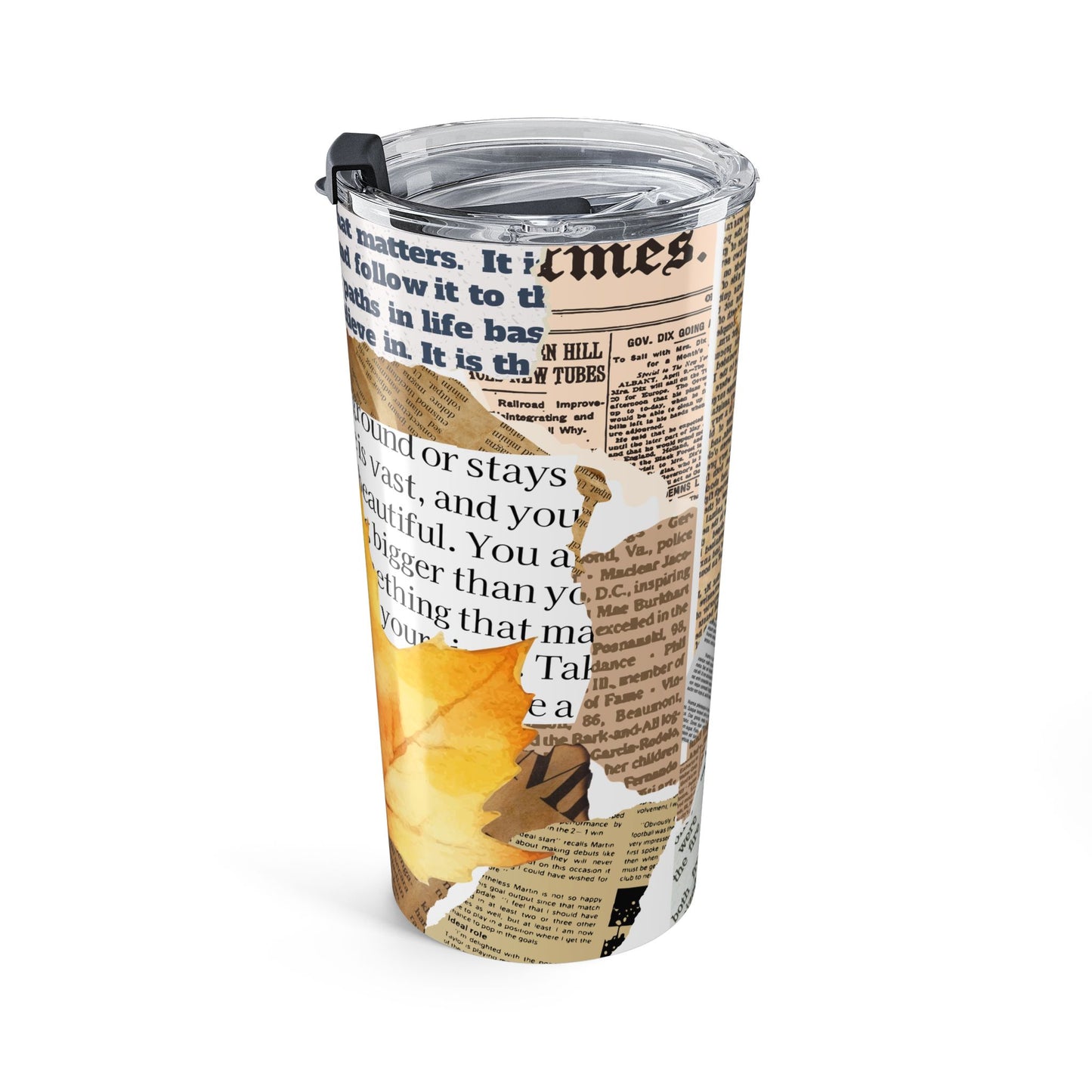 Autumn-Inspired 20oz Tumbler | Nature Lover's Drinkware, Seasonal Gift, Coffee, Tea, Eco-Friendly, Journal Design