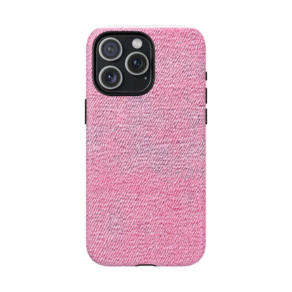 Pink Textured Tough Magnetic Phone Case — Durable Magnetic Snap-On iPhone Cover