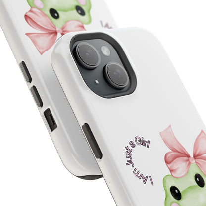 Cute Frog Phone Case, Impact-Resistant Phone Cover, Gift for Her, Fun Girl Accessories, Colorful Tech Protection