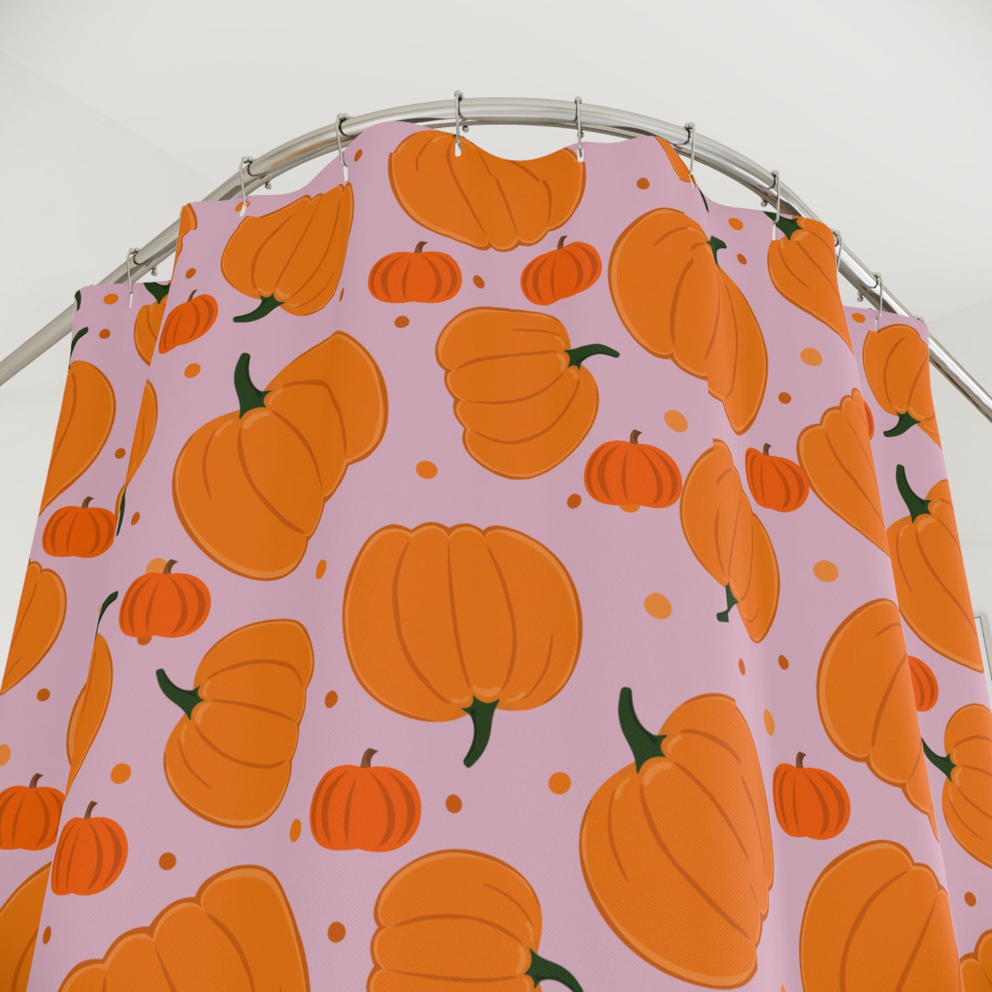 Halloween Pumpkin Shower Curtain, Fall Home Decor, Seasonal Bathroom Accessories, Spooky Festive Vibe, Halloween Party Decor, Autumn Decor